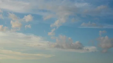 Blue Sky with Wispy Clouds Foto stock