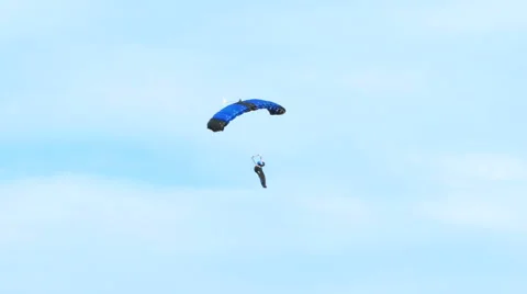 Blue Skydiver HD Video stock 40714562