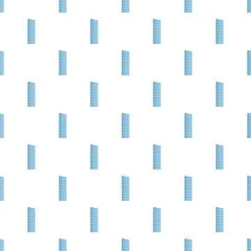 Blue skyscraper buildings seamless pattern for architecture background 스톡 일러스트