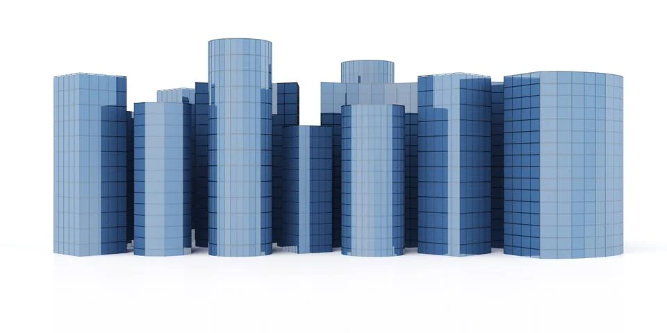 Blue skyscraper Stock Illustration