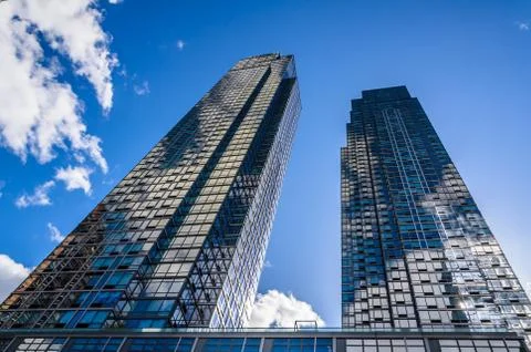 Blue skyscraper - nyc Stock Photos
