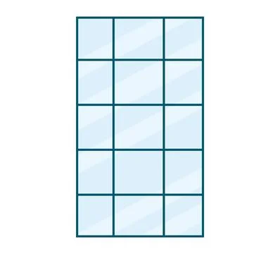 Blue skyscraper window isolated modern architecture facade, tall building window Ilustración de archivo