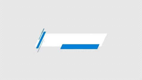 Blue Slanted Lower Third Banner Animation on Transparent Background Видео 339058469