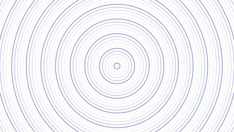 Blue slim circles simple flat geometric on white background loop. Rounds ra.. Stock Footage 228766054