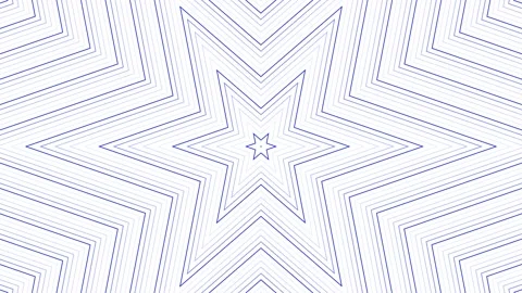Blue slim hexagonal star simple flat geometric on white background loop. St.. Stock Footage 228538962