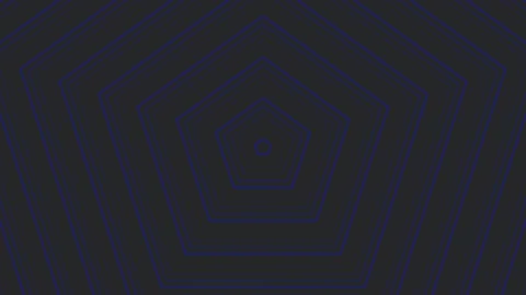 Blue slim pentagon simple flat geometric on dark grey black background loop.. Stock Footage 229206126