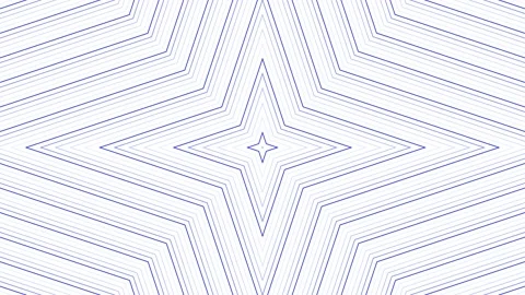 Blue slim quadrangular star simple flat geometric on white background loop... Stock Footage 228314329