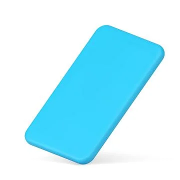 Blue slim rectangle soft angles decorative element geometric brick diagonally Stock Illustration