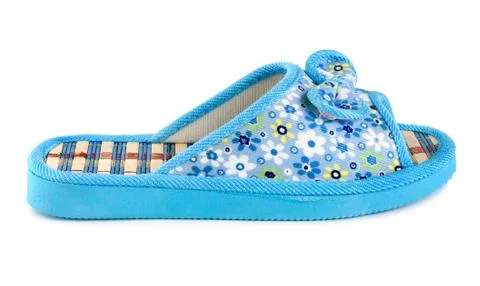 Blue slipper isolated Stock Photos