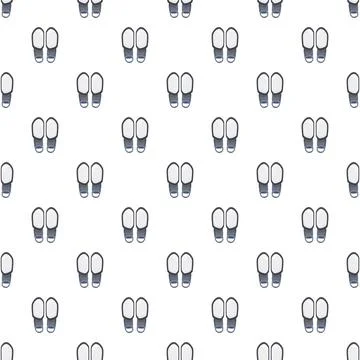 Blue slippers footwear repeating pattern on white background 库存插图