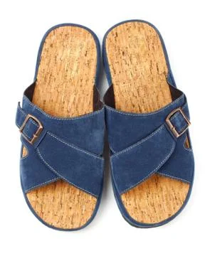 Blue slippers Foto stock