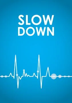 Blue slow down banner Stock Illustration