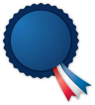 Blue small blank rosette Stock Illustration