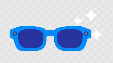 Blue smart glasses Vídeo Stock 335464733