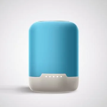 Blue smart speaker Stock Illustration