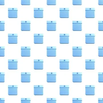 Blue smart speaker seamless digital audio pattern イラスト素材
