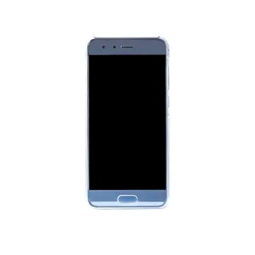 Blue smartphone isolated on white background Stock Photos