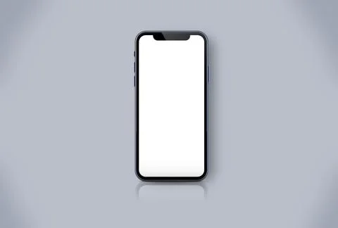 Blue smartphone mockup Stock Illustration
