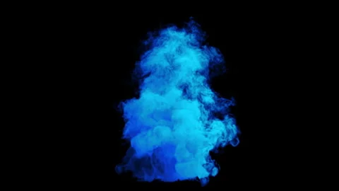 Blue smoke and steam loop effect Stock Footage 263002341