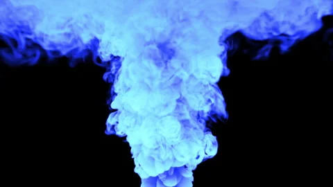 Blue smoke and steam loop effect Stock Footage 263002349