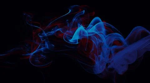 Blue smoke background on black, texture Stock Illustration