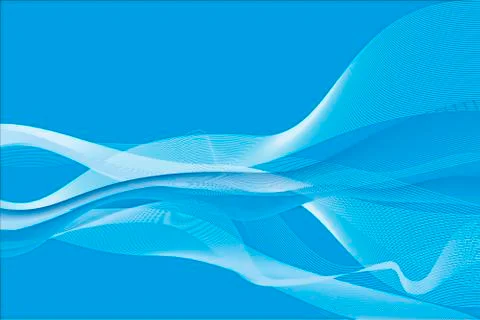 Blue smoke background in horizontal shape. Softly curved. Stock Illustration