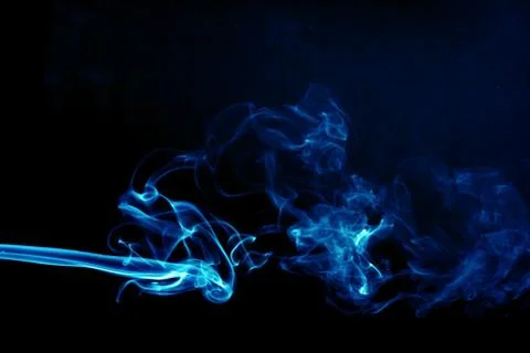 Blue Smoke Background Stock Photos