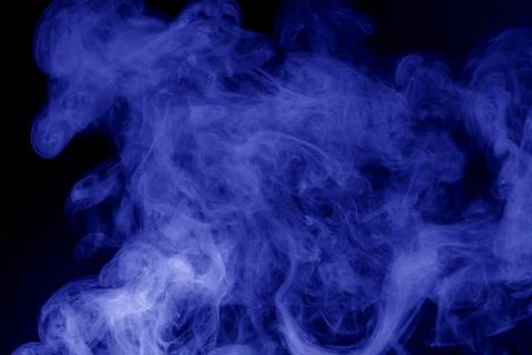 Blue smoke background Stock Photos
