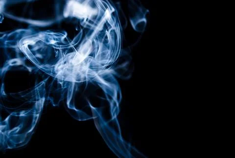 Blue smoke background Stock Photos