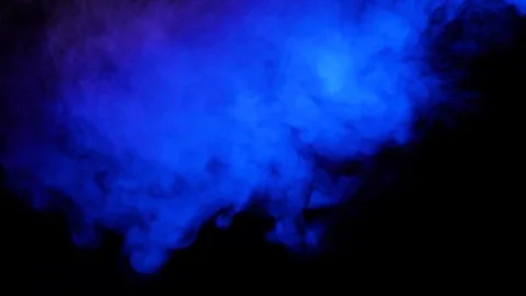 Blue smoke on a black background. Stock Footage 122924650