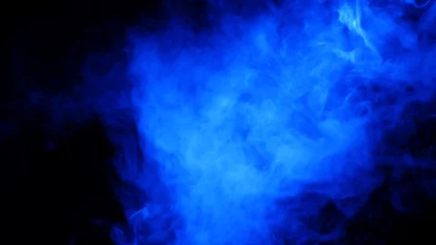 Blue smoke on a black background. Stock Footage 125931131