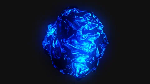Blue smoke on black background motion graphic Video stock 240210558