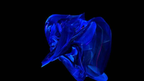 Blue smoke on black background motion graphic Video stock 242972702