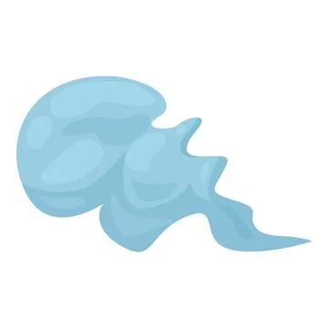 Blue smoke cloud floating creating abstract shapes Stock Illustration