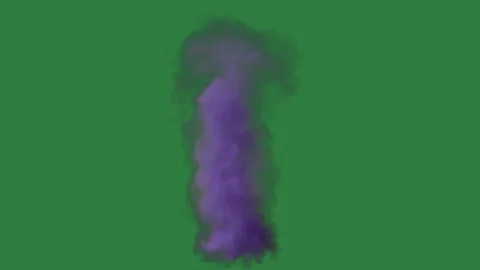 A blue smoke cloud isolated on green screen background Stock Footage 336858773