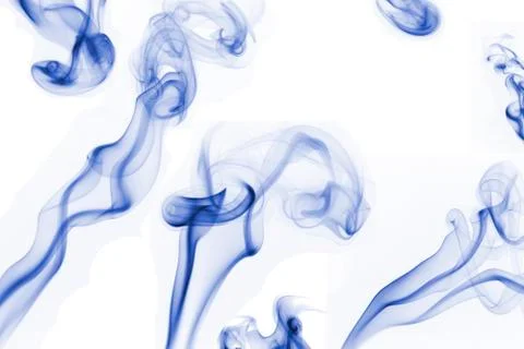 Blue Smoke Composition Stock Photos