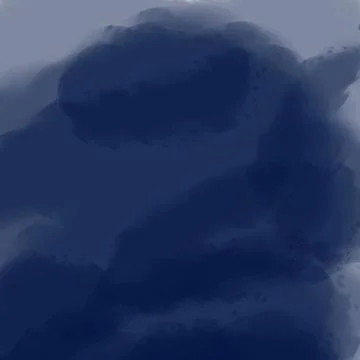 Blue smoke on dark background. Dynamic abstract fog. 3D rendering. Stock Illustration