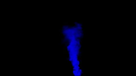 Blue smoke Flow Loop isolated by alpha channel Stock Footage 255847514