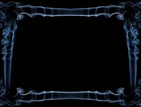 Blue smoke frame Stock Photos