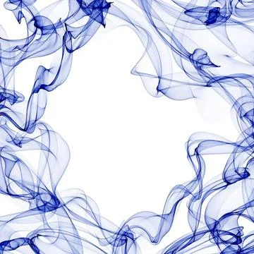 Blue smoke frame on white Frame of a blue smoke on white background Copyri... Stock Photos