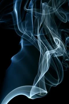 Blue smoke Stock Photos
