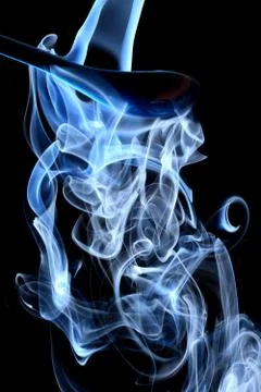 Blue smoke Stock Photos