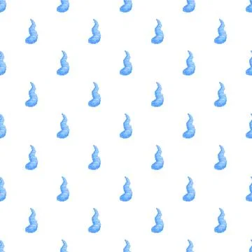 Blue smoke puffs seamless repeating pattern design Illustrazione stock