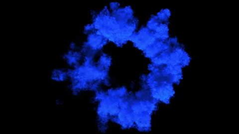 Blue smoke shockwave effect animation Stock-Footage 263002415