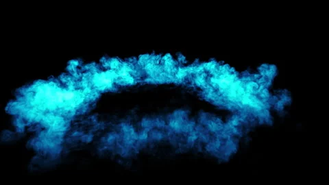 Blue smoke shockwave effect animation Stock Footage 263002455