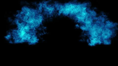Blue smoke shockwave effect animation Stock Footage 263002465
