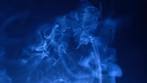 Blue smoke in slow motion Stock Footage 251577818