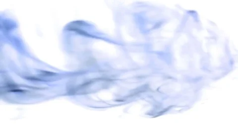 Blue smoke on white background Stock Footage 72103657