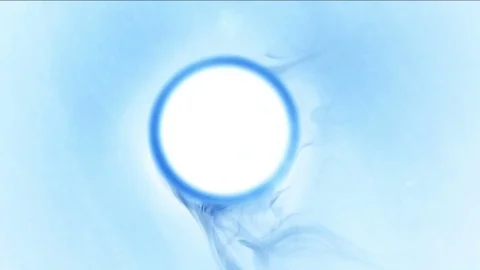 Blue smoke with white core like abstract white sun Stock Footage 70804778