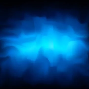 Blue smoky vector abstract background, fog wallpaper. Glowing cloud of smoke Stock Illustration